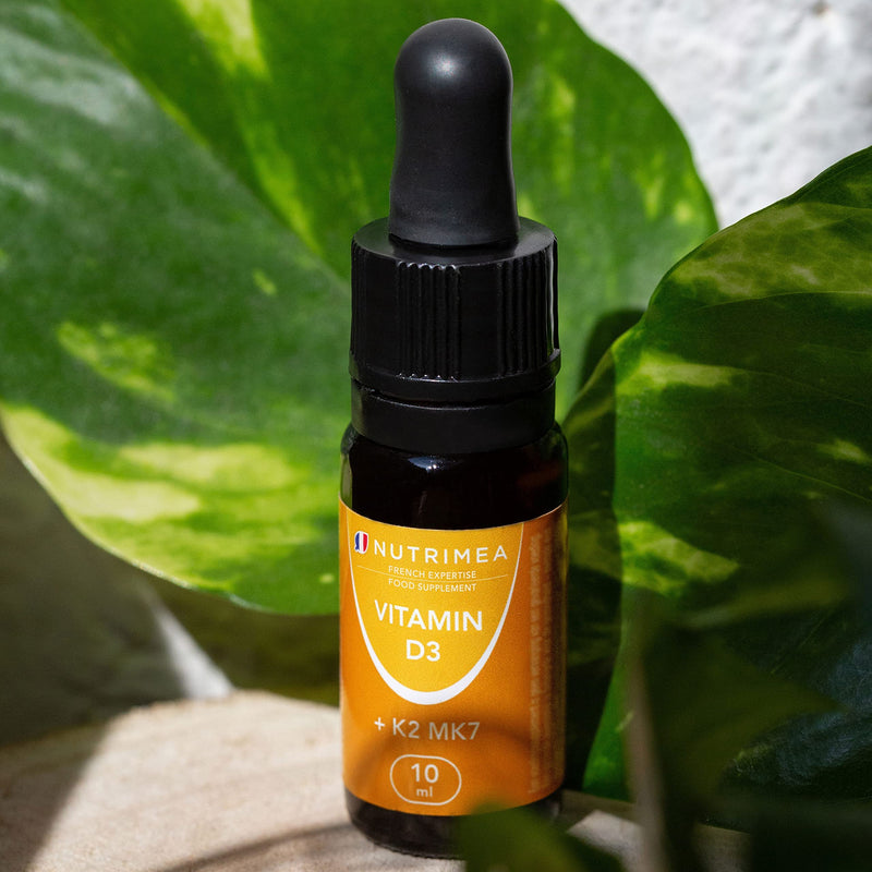 Vitamins D3 K2 MK7 Oil Form Supplement - Natural, 100% Purity, with Olive Oil - Fortifies The Immune System, Bones, Muscles and Teeth - 10ml Dropper Bottle