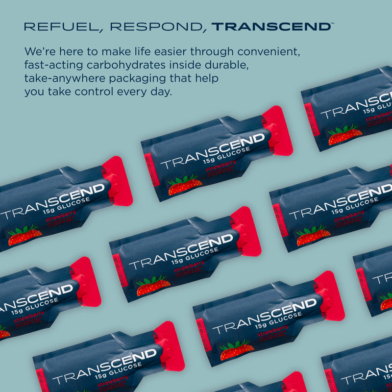 [Australia] - Transcend Foods Strawberry Gel (1.1 oz, Pack of 10) Fast-acting Carb Gel Strawberry Flavor – Caffeine Free, Gluten Free 