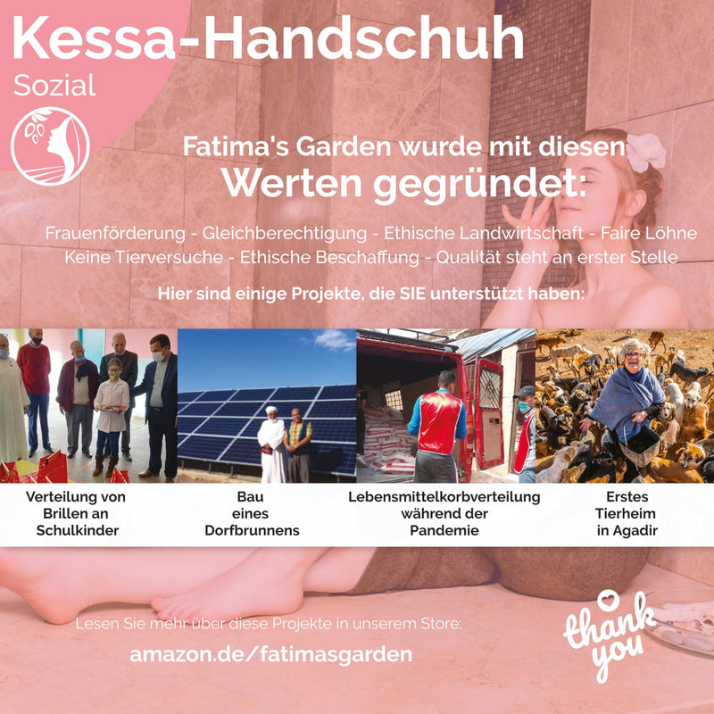 [Australia] - Fatima's Garden Exfoliating Kessa Glove - Natural Spa Scrubber, Black (1 Glove) 1 