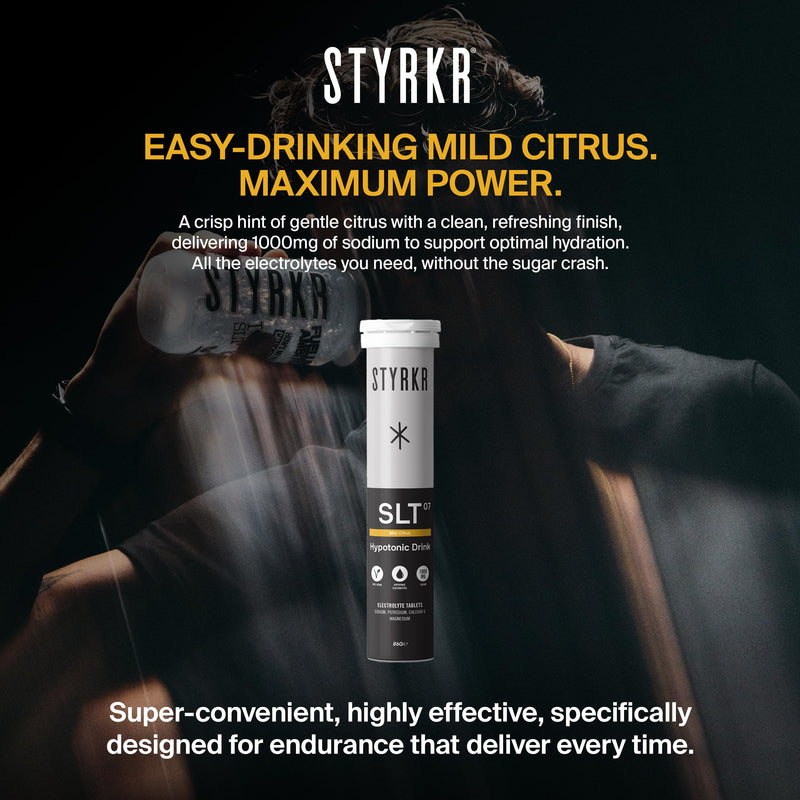Electrolytes Tablets by Styrkr - Citrus - 3X Pack of 12 Hydration Tablets - 1000mg per Serving - 2X Higher Salts - Used by Endurance Athletes - Advanced Quad-Blend Formulation - SLT07 12x per Tube 1000MG Mild Citrus 12 count (Pack of 3)