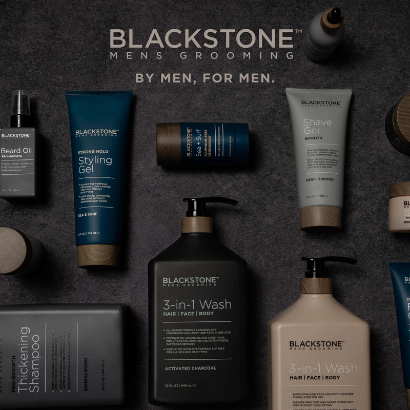 Blackstone Men's Grooming Detoxifying Face Wash with Vitamin E and Peppermint - Deep Cleansing & Exfoliating | Paraben & Cruelty Free | Made in USA - Activated Charcoal (6 Fl Oz) (Pack of 2) 6 Fl Oz (Pack of 2)