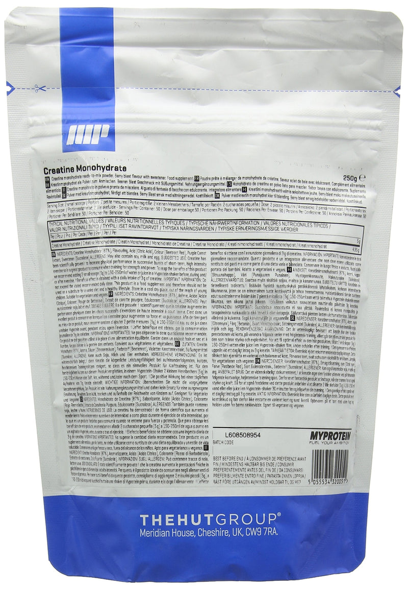 MY PROTEIN Creatine Monohydrate Berry Blast Creatine, 250 g