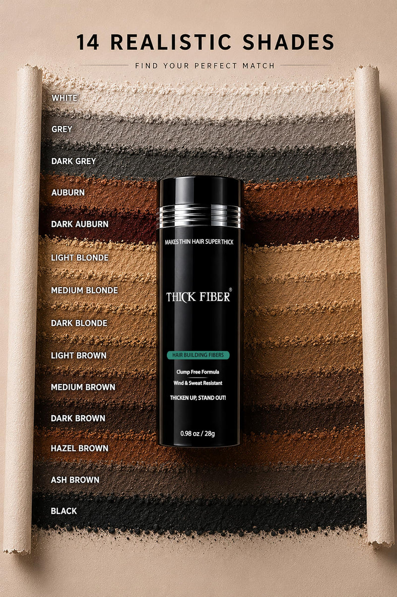 THICK FIBER Hair Fibers for Women & Men with Thinning Hair, (Dark Brown), 28g, Hair Loss Concealer, Covers Bald Spots, Hairline & Sparse Areas, Natural Fuller Looking Hair 0.88 Ounce (Pack of 1) Dark Brown