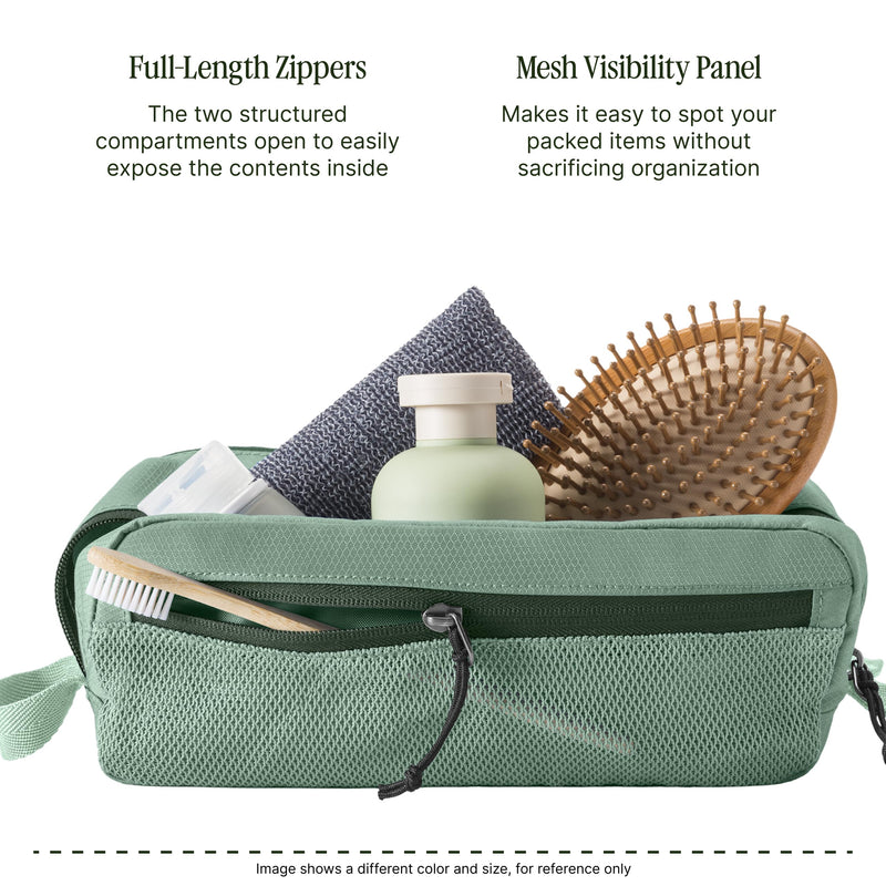 Eagle Creek Pack-It Reveal Quick Trip, One Size, Mandarin | Compact Travel Toiletry Bag for Optimizing Luggage Space, Water-Resistant, Recycled Materials