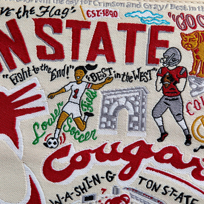 Washington State University (WSU) Collegiate Zipper Pouch Purse | Zipper Bag - Holds Phone, Makeup, Wallet, Glasses, & Travel Essentials - Alumni, Acceptance & Graduation Gift Washington State University