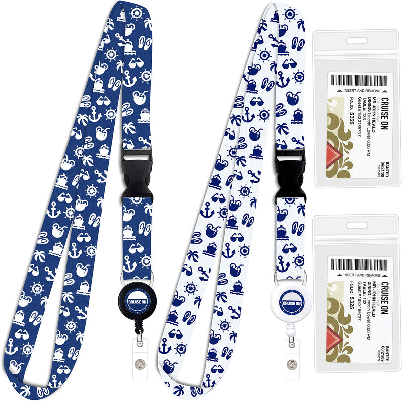 Princess Cruise Essentials (4 Items) Luggage Tag Holders, Power Strip, Towel Bands & Cruise Lanyards with Retractable Reel