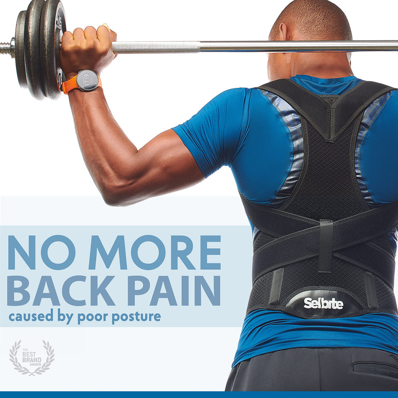 [Australia] - Back Brace Posture Corrector for Men and Women - Adjustable Posture Back Brace for Upper and Lower Back Pain Relief - Muscle Memory Support Straightener (Large) Large 