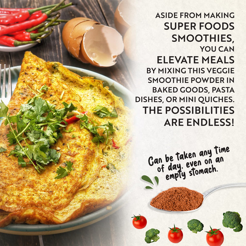 [Australia] - Vegetable Powder for Kids Veggie Boost Probiotics fibers Super Greens Pea Protein Nutritious Supplement Savoury Flavored 3.52oz (100g) 3.53 Ounce (Pack of 1) 