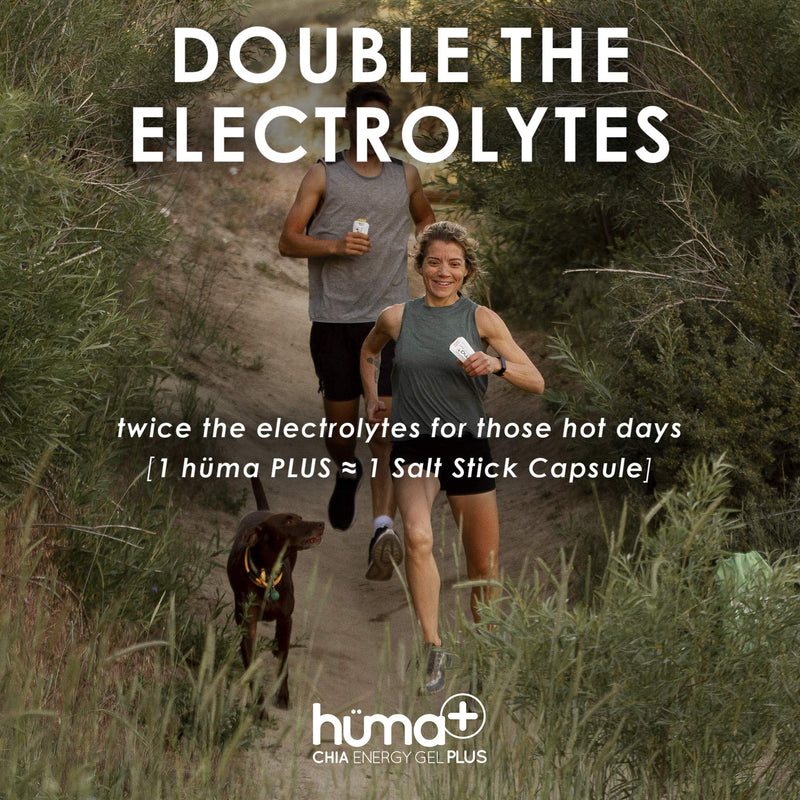 [Australia] - Huma Plus (Double Electrolytes) Chia Energy Gel, Variety Pack, 12 Gels - Stomach Friendly, Real Food Energy Gels 1.55 Ounce (Pack of 12) Variety Plus 
