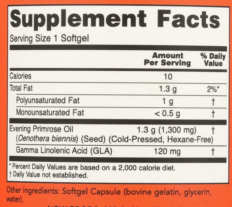[Australia] - Now Foods Super Primrose 1300mg, 60 Gels 