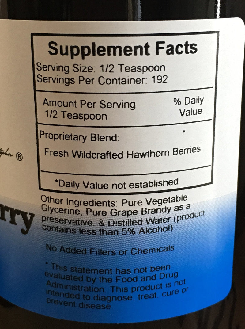 [Australia] - Christopher's Original Formulas Hawthorn Berry Heart Syrup - 16 fl oz | Natural Herbal Blend for General Wellness 