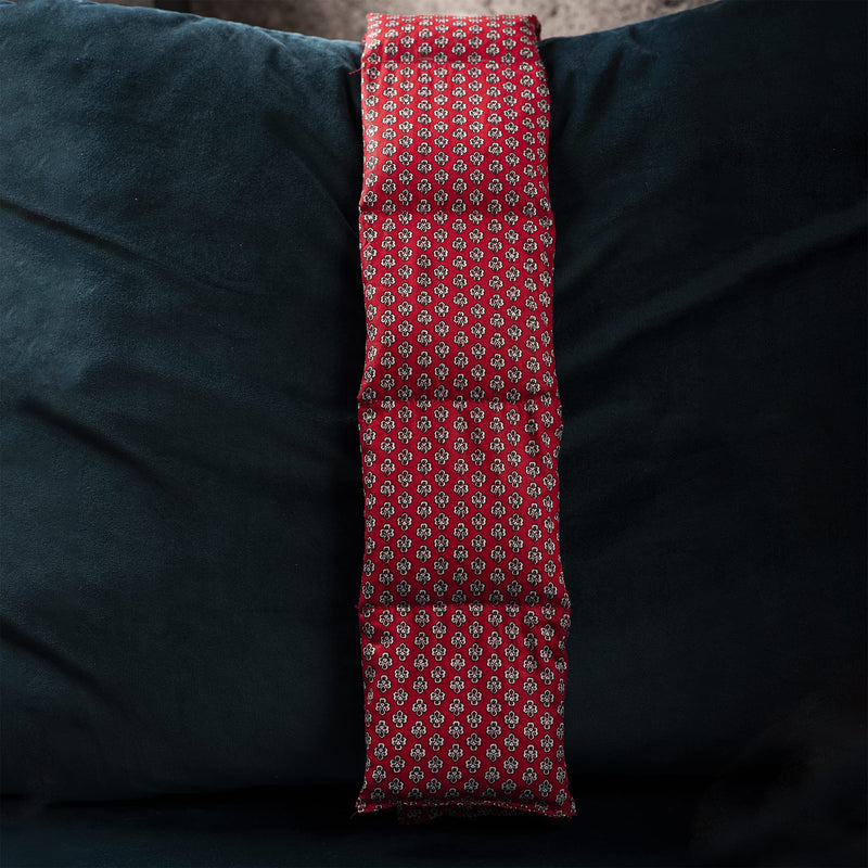 [Australia] - Exclusive Renate's grain pillow - cotton heat pillow - microwave - size XL (approx. 60x40cm) with organic wheat - first-class warmth in winter - for tall people - gift idea (red, XL) red 