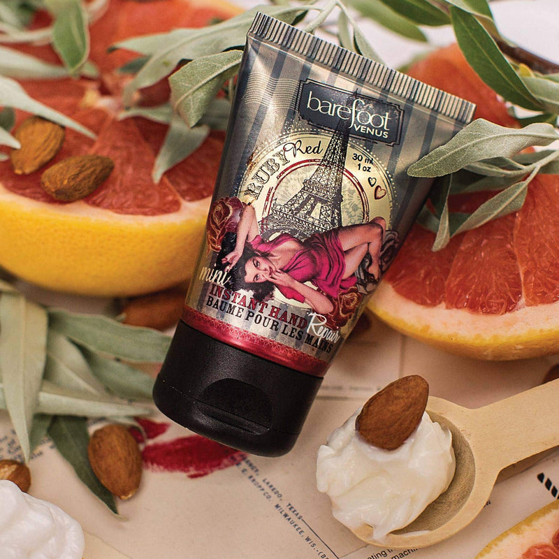 [Australia] - Barefoot Venus Moisturizing Instant Hand Repair Mini Bundle (5pc) Wild Ginger & Sweet Orange, Coconut Kiss, Essential Oil, Maple Blondie and Ruby Red 