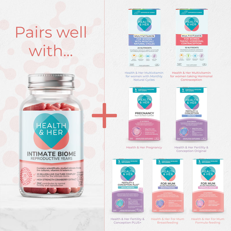 Health & Her Intimate Biome Reproductive Years - 60 Oral Capsules - 30 Day Supply 60 count (Pack of 1)