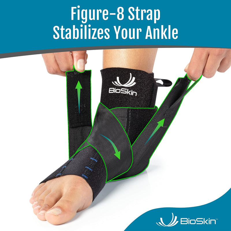 [Australia] - BioSkin Ankle Compression Brace - Ankle Wrap for Sprained Ankle, Post Injury Ankle Brace, Ankle Support Brace for Women and Men, Swollen Feet Relief, HSA or FSA Eligible Brace with Gel Insert XL - 2X-Large 