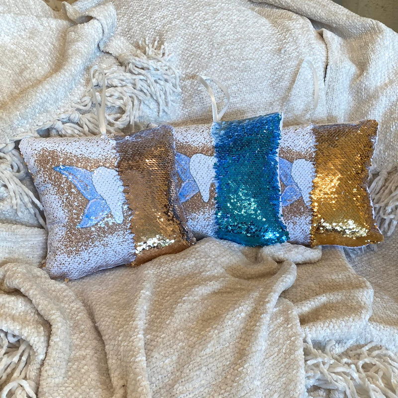 [Australia] - Tooth Fairy Pillow Kit for Girls and Boys - Tooth Fairy Evidence Kit with Tooth Fairy Bag - Multi Color Reversible Sequin and Large Pocket - Tooth Pillow with Letter & 2 Customizable Certificates Rose/Champagne 