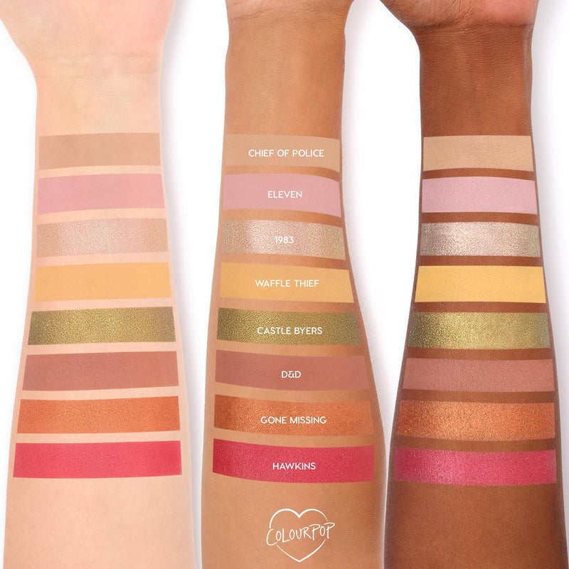 [Australia] - ColourPop x Stranger Things Chapter One Eyeshadow Palette - Retro Makeup Palette with Matte, Metallic & Pearlescent Finishes - Buildable & Blendable Formula with Long-Lasting Pigment (0.5 oz) 