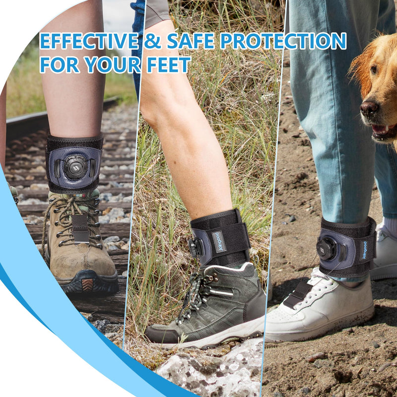 AFO Foot Drop Brace for Walking with Shoes, Drop Foot Brace with Reel-Adjust Dorsiflexion Assist, Adjustable Foot Brace for Drop Foot Support, Fits Left or Right Foot for Women Men (S/M) S/M With Knob