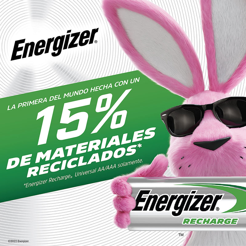 Energizer 2 Precharged Recharg Battery, C, NiMh, PK2 Lighting, Green and Silver (Packaging May Vary), 2 Count