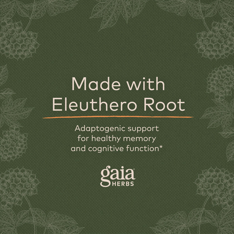 [Australia] - Gaia Herbs Mental Alertness - Brain Support Supplement to Help Maintain Focus & Memory* - with Eleuthero, Ginkgo Leaf, Gotu Kola, Rosemary & Oats - 60 Vegan Liquid Phyto-Capsules (15-Day Supply) 
