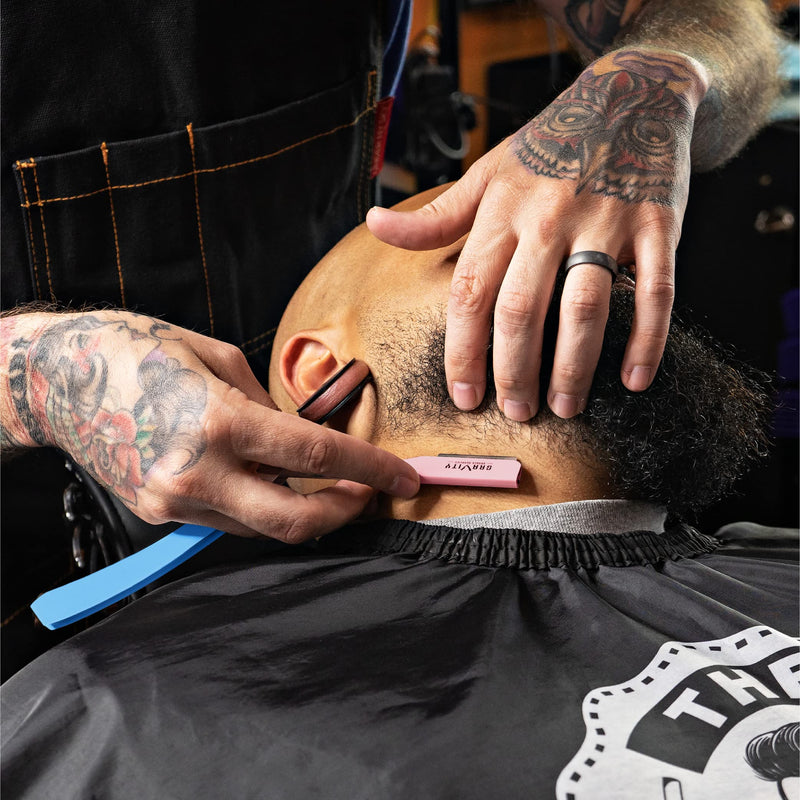 [Australia] - Professional Straight Razor - Ultra Exposed Straight Razor Kit with 10 Gravity Premium Blades, 2mm Exposed (Spun Sugar) Spun Sugar 
