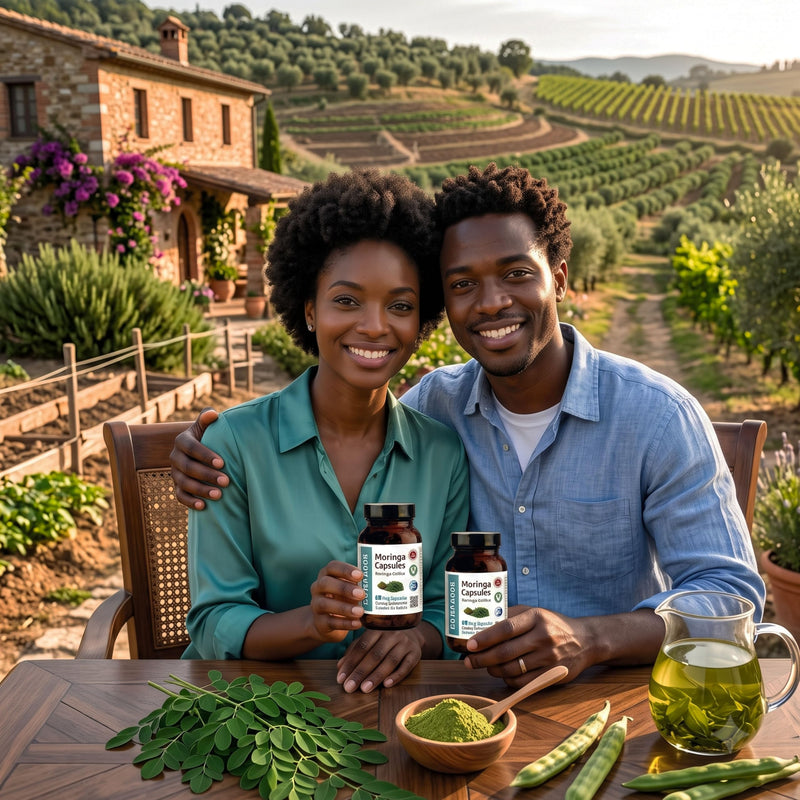 DR WAKDE'S Moringa Capsules (Moringa oleifera, 60 Veg Caps, Plant-Based Supplement, Ayurvedic Herb, All Natural, Vegan)