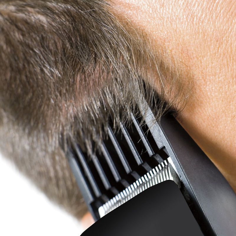 [Australia] - ConairMAN Simple Cut, Hair Clippers for Men, 12-piece Home Hair Cutting Kit Black 