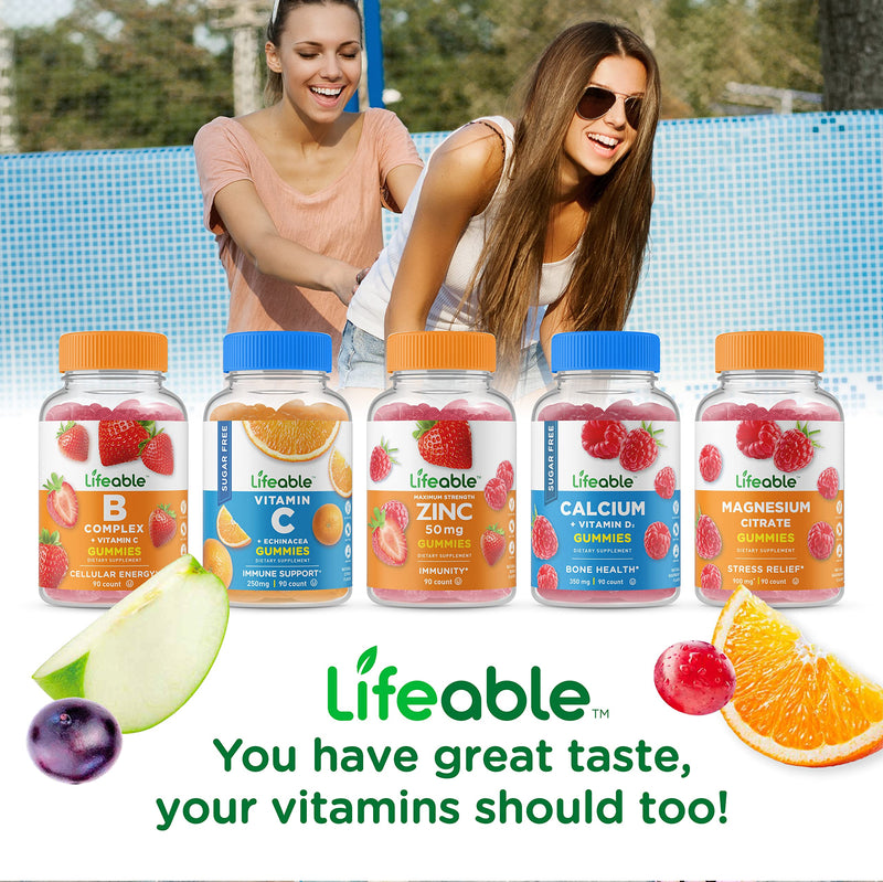 Lifeable Sugar Free Vitamin D 5000 IU + Women's Multivitamin, Gummies Bundle - Great Tasting, Vitamin Supplement, Gluten Free, GMO Free, Chewable Gummy