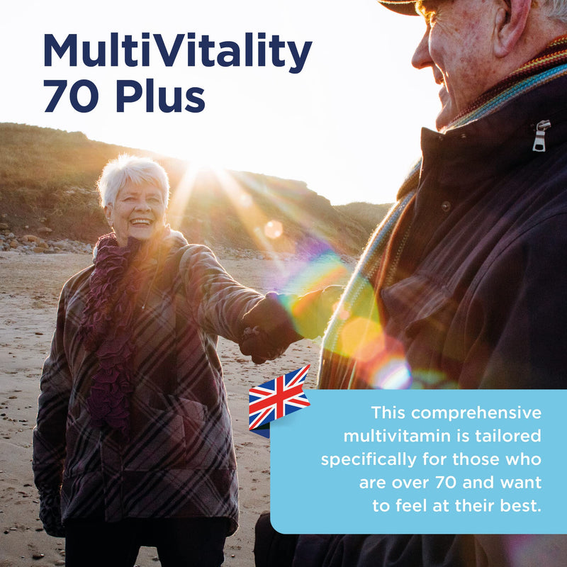 Healthspan Multivitamin 70 Plus | (120 Tablets) | Vitamin C & Vitamin D3 | Brain, Heart, Bone & Immunity Health | Ginseng, Bioflavonoids & Acetyl L-carnitine | Vegan 120 count (Pack of 1)