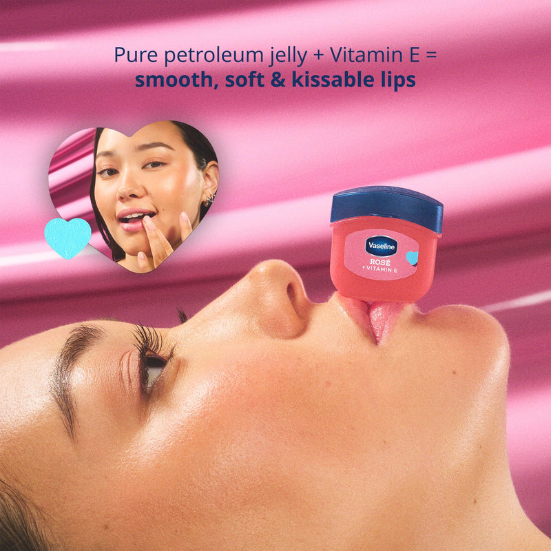 Vaseline Lip Therapy Wild Berry + Rosé Variety 6-Pack – Scented, Lightly Tinted Lip Balms with Vitamin E for Soft, Kissable Lips, 0.25 Oz Ea