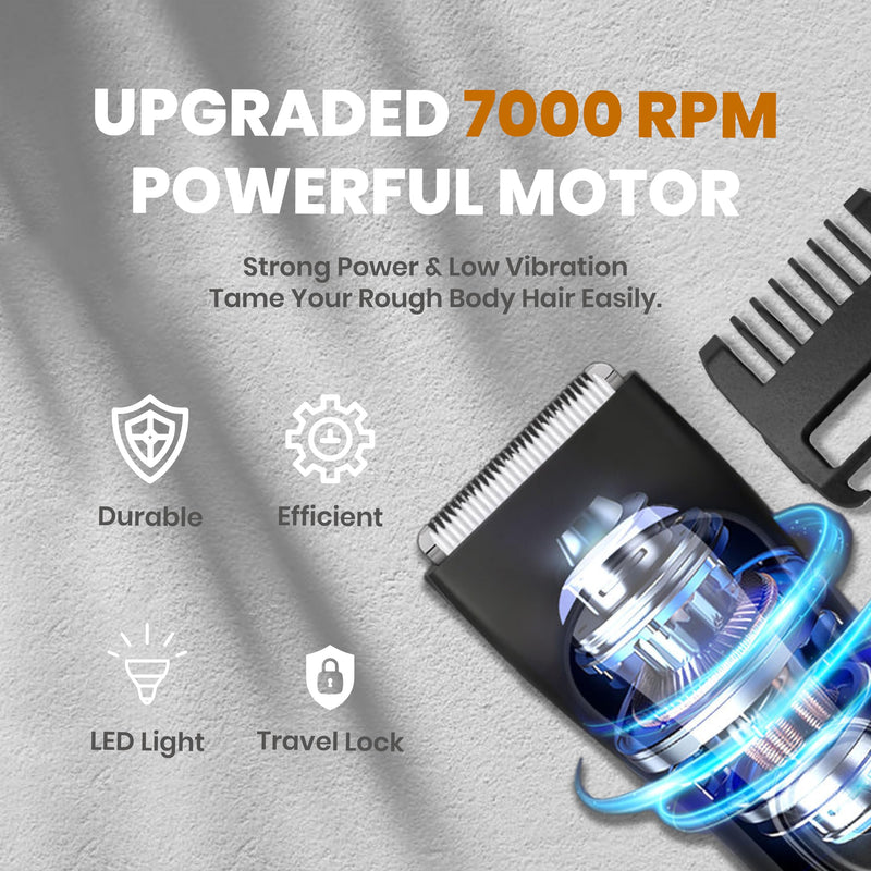 [Australia] - Next Gen Premium Body & Pubic Hair Trimmer – Waterproof Electric Ball Shaver & Groin Hair Clipper with Ceramic Blades – Rechargeable Wet/Dry Trimmer for Men & Women, Chest, Legs, Bikini 