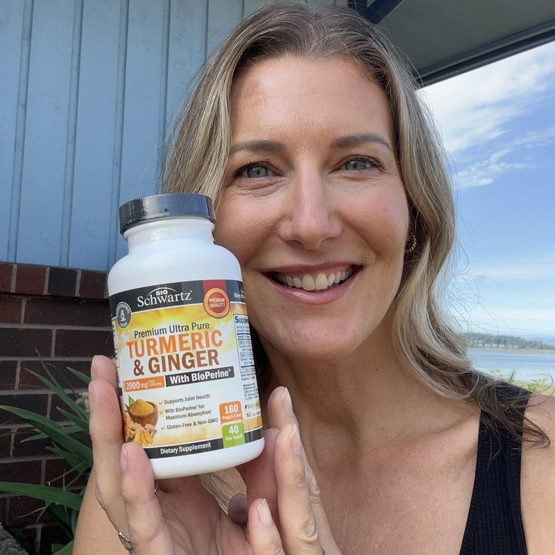 [Australia] - Turmeric Curcumin and Ginger 2000mg with BioPerine for Maximum Absorption, 95% Standardized Curcuminoids Natural Turmeric Supplement for Joint & Immune Support - Gluten-Free, No-GMO, 160 Capsules Turmeric Ginger Capsules 160 Count (Pack of 1) 