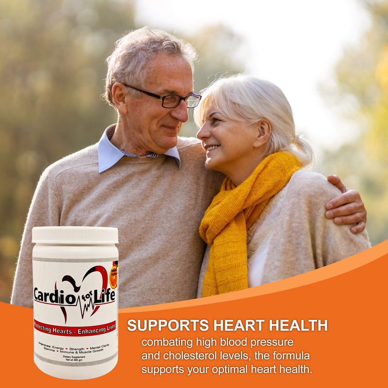 [Australia] - Cardio for Life L-Arginine Powder 16oz - Orange Natural Nitric Oxide Supplement Cardiovascular Increase Energy 16 Ounce (Pack of 1) 