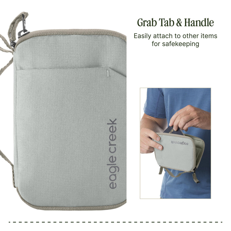 Eagle Creek Stash RFID Passport Wallet, Unisex, Storm Grey | Slim Travel Organizer with RFID Blocking, Secure Storage for Passport, Cards, and Cash, Lightweight and Water-Resistant