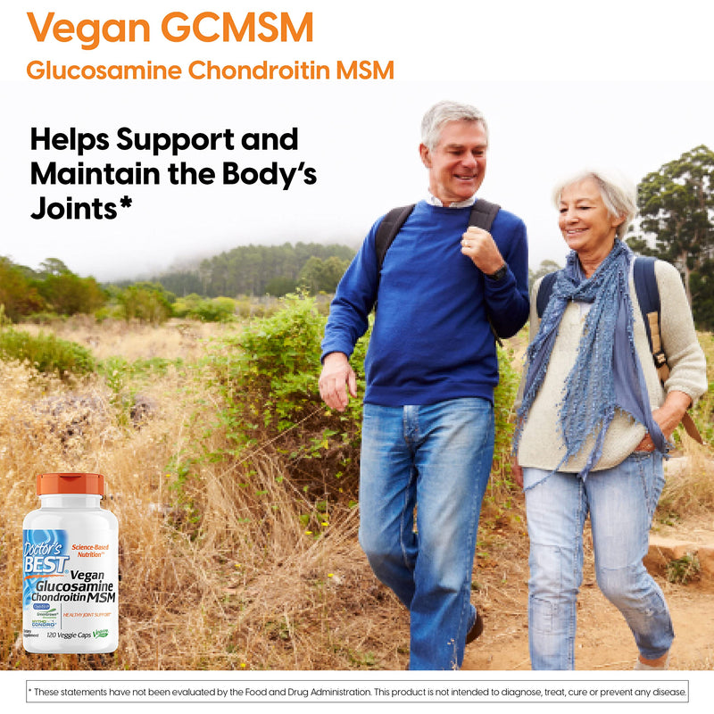 [Australia] - Doctor's Best Vegan Glucosamine Chondroitin MSM, Joint Health, Hair, Skin & Nails, Capsule,120 count 