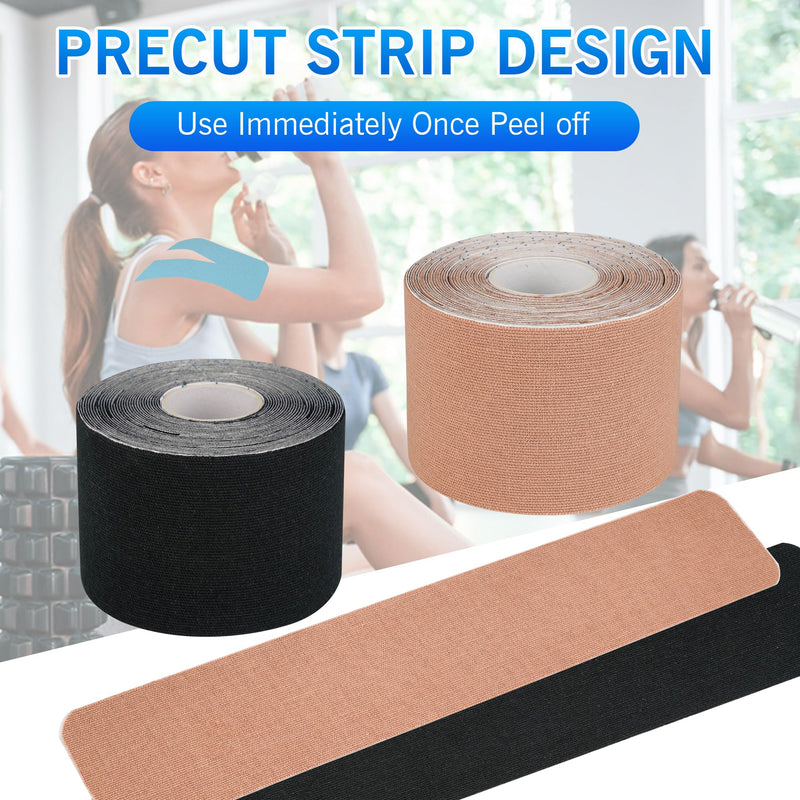 Kinesiology Tape - 80 Precut Strips (10" x 2") | Hypoallergenic, Latex-Free | Mixed Colors Athletic Tape for Muscle & Joint Support, Sports & Physical Therapy 4