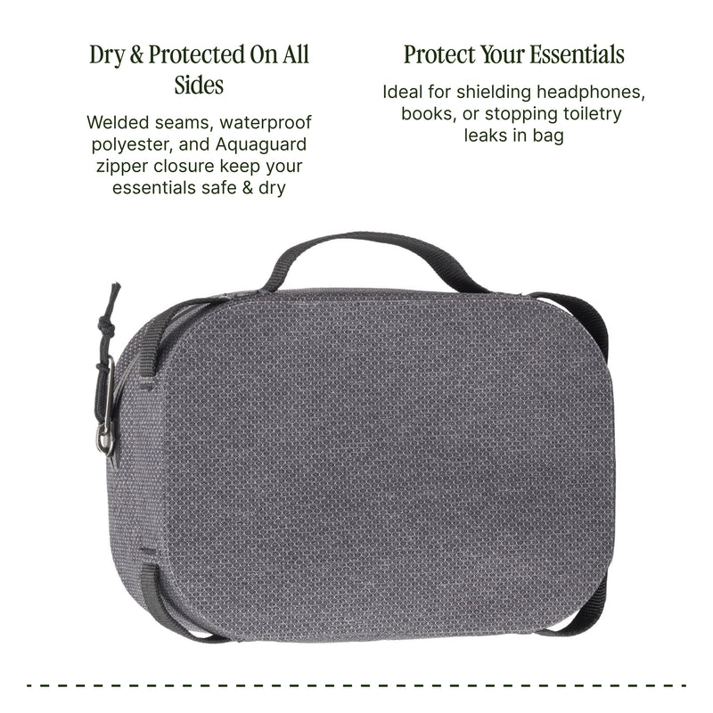 Eagle Creek Pack-It Dry Cube, Small, Graphite | Waterproof Packing Cube Travel Accessory for Protecting Items, Welded Seams, 100% Recycled Fabrics Grey