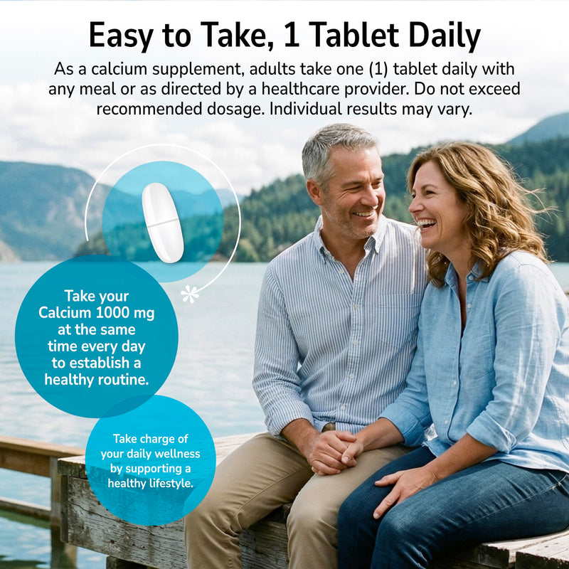 21st Century Calcium 1000mg Plus D3 Tablets, Bone Health, 90 Count | Calcium 1000 mg with Vitamin D3 20 mcg (800 IU), Bone Strength & Density Support, Daily Supplement for Men & Women Unflavored 90 Count (Pack of 1)