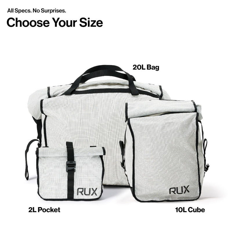 Packing Cube 10L White | Travel Packing Cube for Backpack Organization | Compression Organizer Cube for Gear Storage | Durable Organizer for Travel and Outdoor Adventure