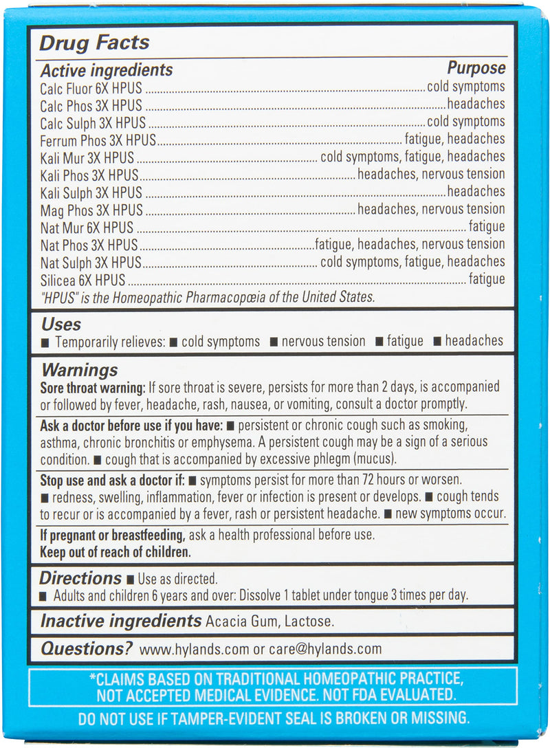 [Australia] - Hyland's Bioplasma Cell Salts Tablets (2 pack) Naturals, Natural Combination of all 12 Cell Salts (100 count) 2 Pack 
