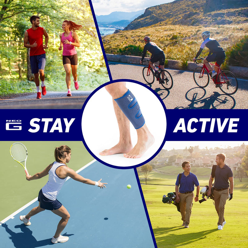 [Australia] - Neo-G Calf Brace for Shin Splints, Lower Leg Pain Relief - Calf Brace for Torn Calf Muscle, Running, Sports, Recovery - Adjustable Calf Support - Class 1 Medical Device 