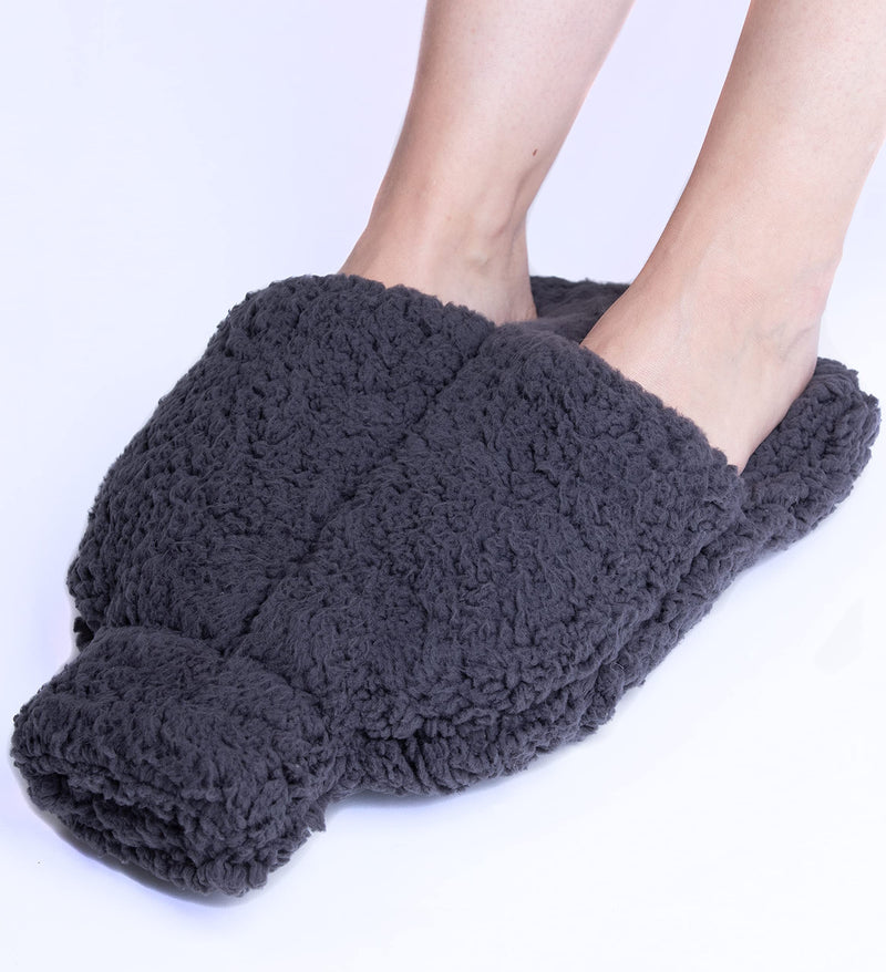 [Australia] - SLOUCHER foot warmer hot water bottle for the feet - 2 in 1 - super soft and warming, color: anthracite, size: 29 x 38 x 8 cm 29 x 38 x 8 cm anthracite 