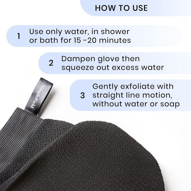 [Australia] - Korean Exfoliating Mitt for Remove Dead Skin. 2 Pack 100% Viscose Deep Exfoliating Gloves for Body Scrub, Keratosis Pilaris and Self Tanning. Easily Smooth Skin Surface. 2 Piece 