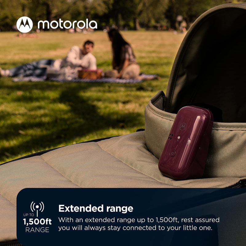 [Australia] - Motorola PIP12 Travel Baby Monitor - Audio-Only Portable Baby Monitor with Rechargeable Batteries, No Wi-Fi Baby Travel Essential, Long-Range Child Safety, Includes Water-Resistant Travel Case 