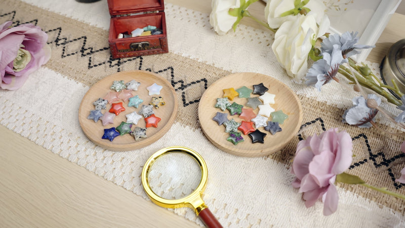 Nuenen 50 Pcs Star Shaped Crystals Bulk, 0.8 Inch Healing Stone, Lovely