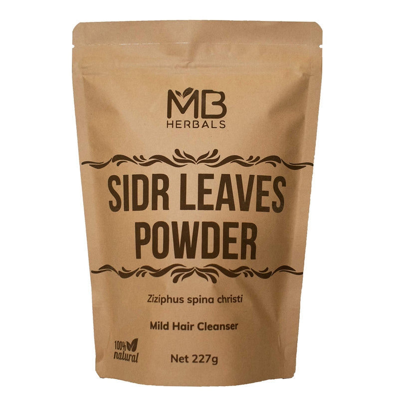 [Australia] - MB Herbals Sidr Powder 8 oz / 0.5 Pound (227 Gram) | WildCrafted | Seder Lote Leaves | Ziziphus spina christi | Natural Hair Conditioner & Cleanser | Sidr 99.5%, Neem 0.5% 8 Ounce (Pack of 1) 