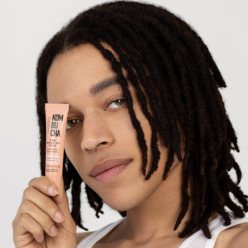 Avatara - Kombucha The Wake-Up Call Eye Cream, For Dark Circles and Puffiness, Under Eye Moisturizer with Caffeine, Vitamin C, and Tumeric, Caffeine Eye Cream for All Skin Types, 0.05 Fl. Oz.
