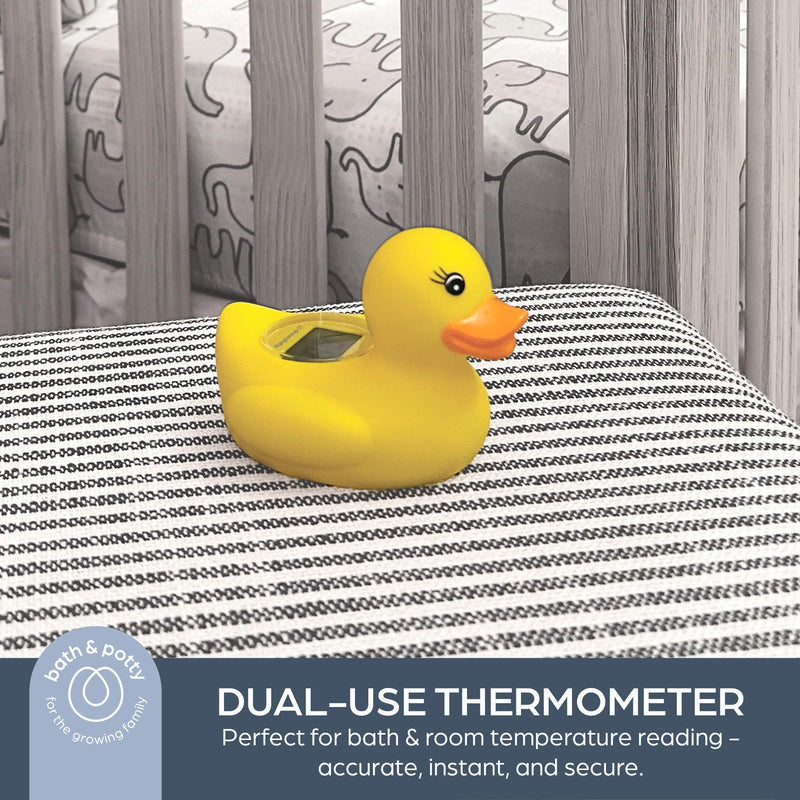 Dreambaby Duck Baby Bath Thermometer - Instant Read Digital Thermometer for Water and Room Temperature - Floating Baby Bath Toy - Newborn Must-Have