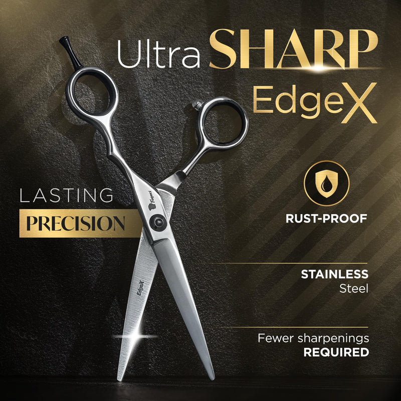 [Australia] - Fagaci Hair Cutting Scissors 6" Razor-Sharp, Professional Hair Scissors for Haircutting with Precise Cut, Haircut Barber Shears with Lasting Sharpness and Durable Steel, Shears for Women and Men Hair Cuttings Scissors 