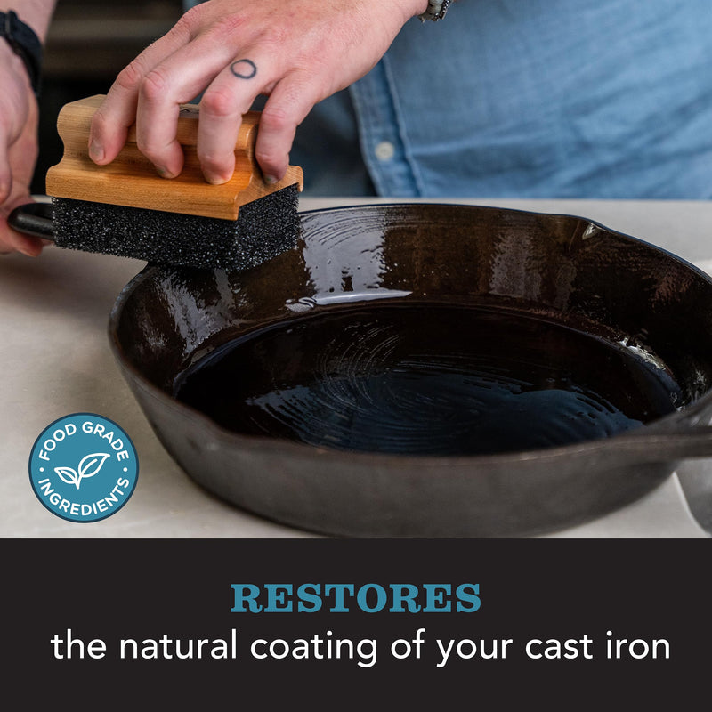 [Australia] - CLARK'S Cast Iron Seasoning Oil (12 Ounces) - 100% Plant Based from Refined Coconut Oil (Vegan) - No Mineral Oil - Prevents Rust - Maintains Seasoning on All Cast Iron and Carbon Cookware 